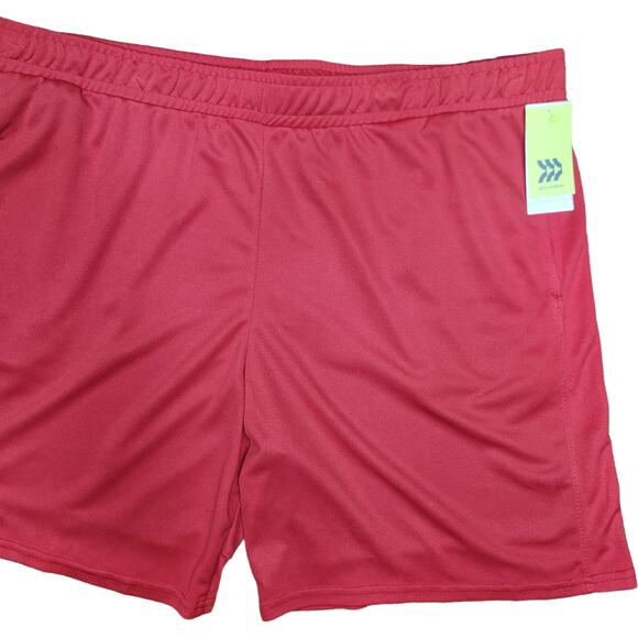 All In Motion Mens XXL Moisture Wicking Quick Dry Red Mesh Shorts Drawstring NWT - Picture 5 of 12